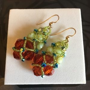 New Swarovski Crystal beaded dangle earrings.